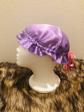 Load image into Gallery viewer, 100% Silk Baby Bonnet - Lavender & Powder Pink