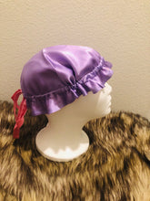 Load image into Gallery viewer, 100% Silk Baby Bonnet - Lavender & Powder Pink