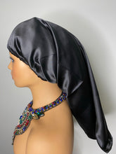 Load image into Gallery viewer, 100% Silk Wig/Braid Bonnet - Black