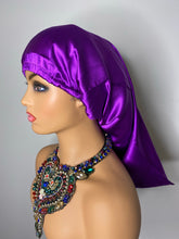 Load image into Gallery viewer, 100% Silk Wig/Braid Bonnet - Purple