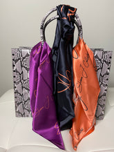 Load image into Gallery viewer, 100% SILK SJ Black Scarf