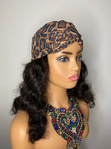Leopard Turban with 100% SILK Lining
