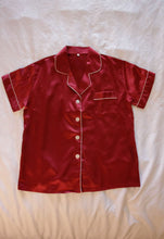 Load image into Gallery viewer, Wine Pajama Shorts Set