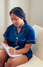 Load image into Gallery viewer, Navy Blue Pajama Short Set