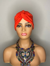 Load image into Gallery viewer, Red Turban with 100% SILK Lining