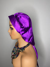 Load image into Gallery viewer, 100% Silk JUMBO Hair Bonnet - Purple