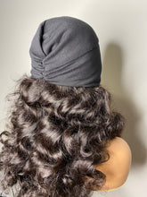 Load image into Gallery viewer, Black Turban w/100% SILK Lining