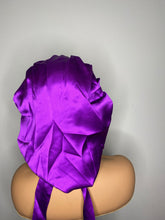 Load image into Gallery viewer, 100% Silk JUMBO Hair Bonnet - Purple