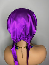 Load image into Gallery viewer, 100% Silk Hair Bonnet- Purple Rain