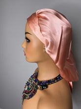 Load image into Gallery viewer, 100% Silk JUMBO Hair Bonnet - Rose Gold