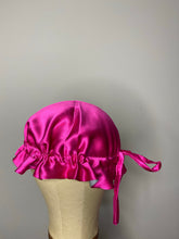 Load image into Gallery viewer, 100% Silk Baby Bonnet - Fuchsia/Silver