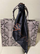 Load image into Gallery viewer, 100% SILK SJ Black Scarf