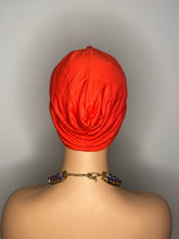 Load image into Gallery viewer, Red Turban with 100% SILK Lining