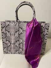 Load image into Gallery viewer, 100% SILK SJ Purple Scarf