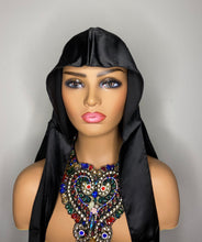 Load image into Gallery viewer, 100% Silk Durag - Black Knight (Unisex)