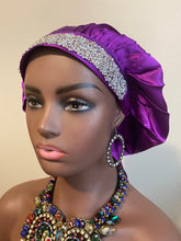 Load image into Gallery viewer, 100% SILK BLING JUMBO BONNET (Purple)