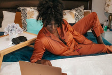 Load image into Gallery viewer, Metallic Copper Pajama Pants Set