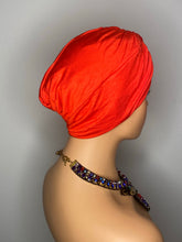 Load image into Gallery viewer, Red Turban with 100% SILK Lining