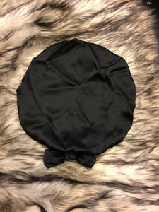 100% Silk Hair Bonnet - BLACK (Signature SJ)