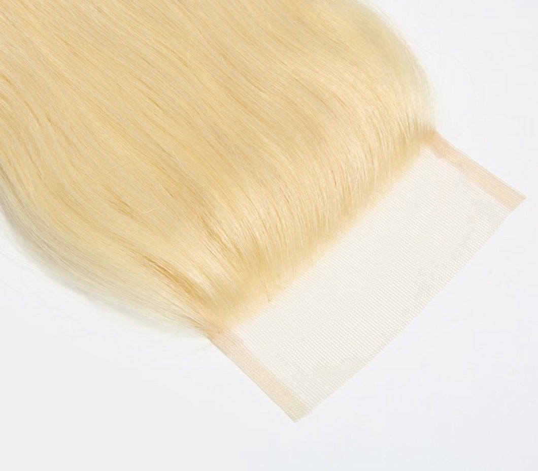 613 Blonde Transparent Lace Closures (4*4 & 5*5)