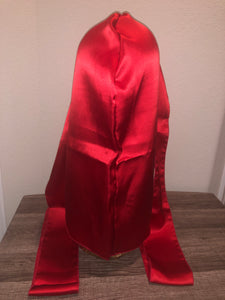 100% Silk Durag - Deep Red (Unisex)