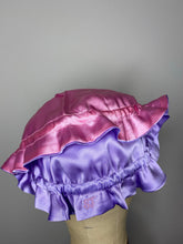 Load image into Gallery viewer, 100% Silk Baby Bonnet - Lavender &amp; Powder Pink
