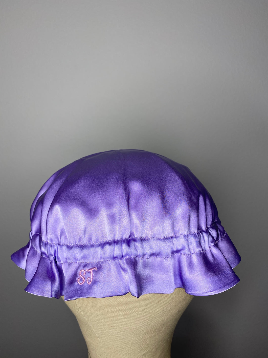 100% Silk Baby Bonnet - Lavender & Powder Pink