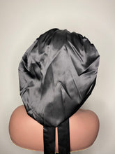 Load image into Gallery viewer, 100% Silk BLING JUMBO- Hair Bonnet (Black)
