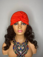 Load image into Gallery viewer, Red Turban with 100% SILK Lining
