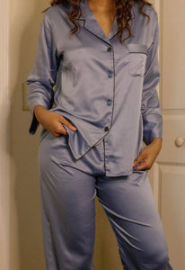 Icy Blue Pajama Pants Set