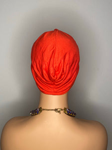 Red Turban with 100% SILK Lining