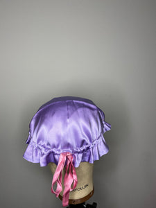 100% Silk Baby Bonnet - Lavender & Powder Pink
