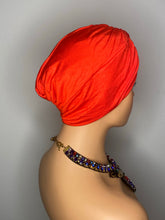 Load image into Gallery viewer, Red Turban with 100% SILK Lining
